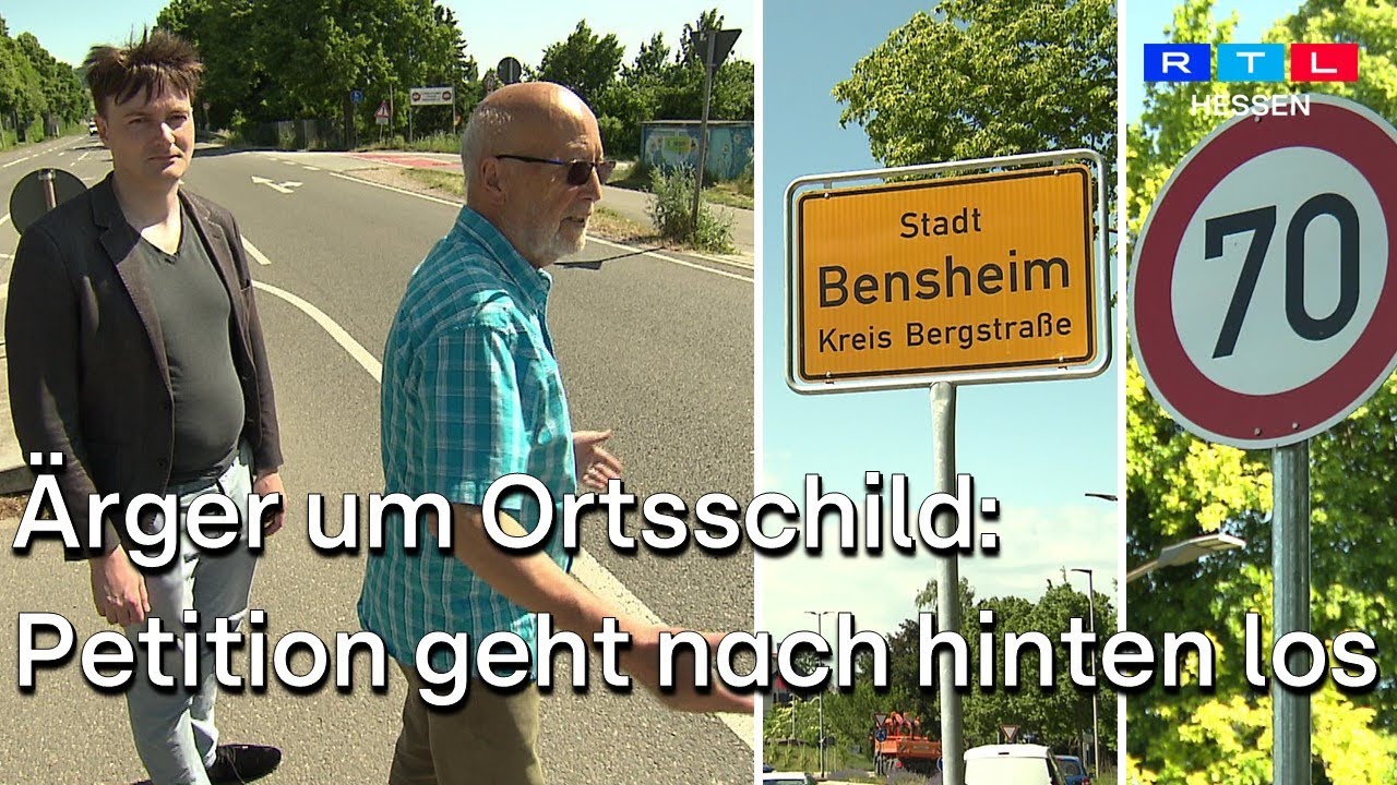 Ortsschild verschoben – Verkehrschaos in Bensheim!