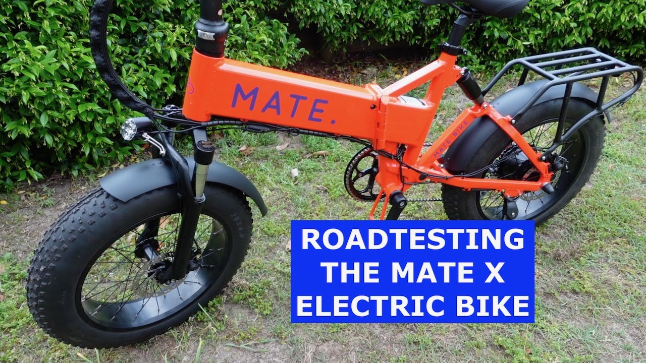 Taking a ride on the Mate X electric bike