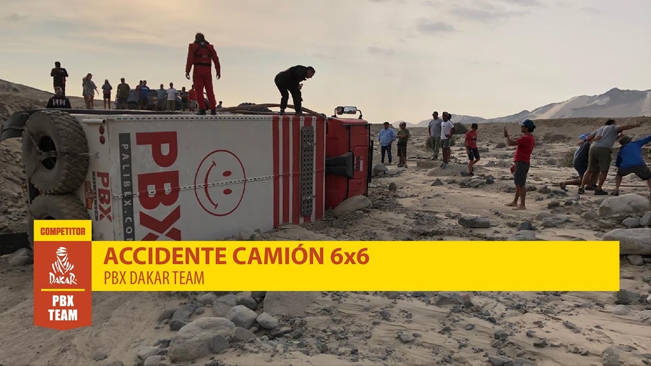 Rally Dakar 2019 - Accidente camión 6x6 -  Palibex - Transporte Urgente