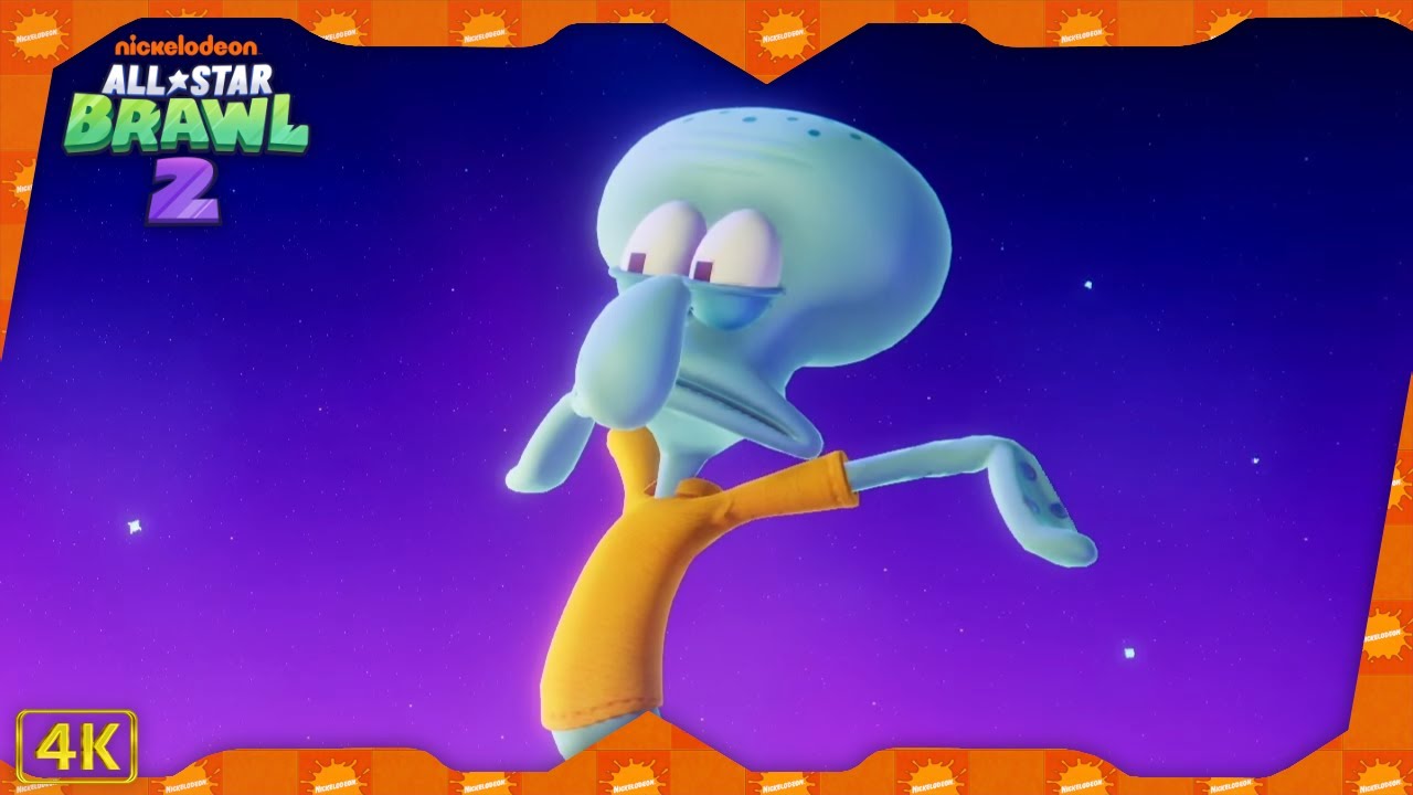 Nickelodeon All-Star Brawl 2 ⁴ᴷ Arcade Mode (Squidward gameplay)
