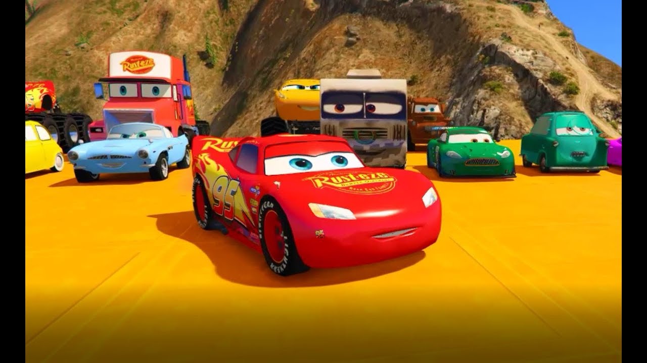 Cars 3 Colors Jackson Storm Lightning McQueen Cruz Ramirez Dinoco Colors Spiderman Mater