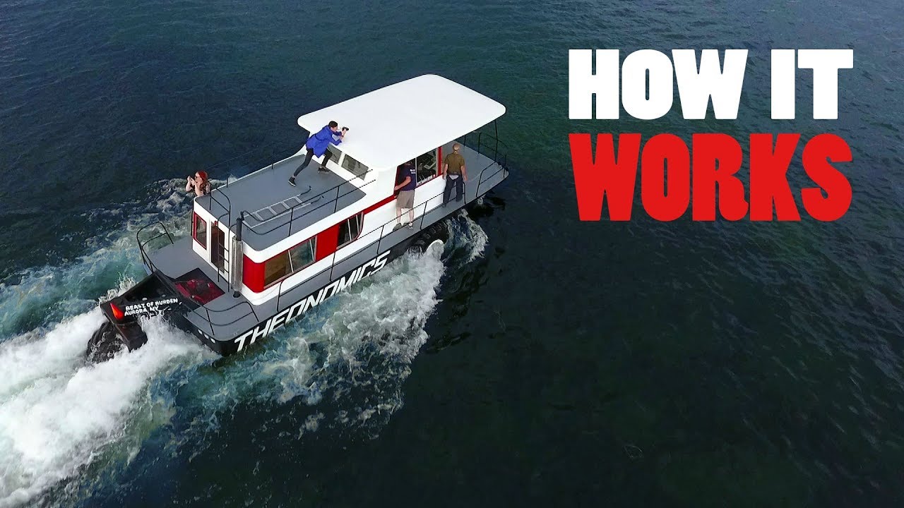 Amphibious Driveable Houseboat | How It Works Tour