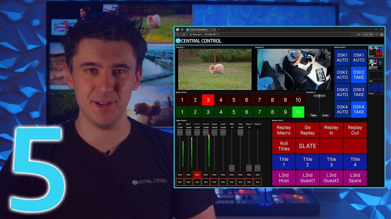 Central Control 5 Now Available! WebPanel , NDI Routing, Ross Carbonite, Teleprompter Improvements
