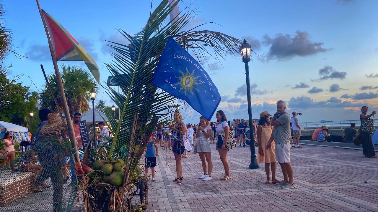 Key West Mallory Square Sunset Celebration LIVE - HD [1080p60fps]