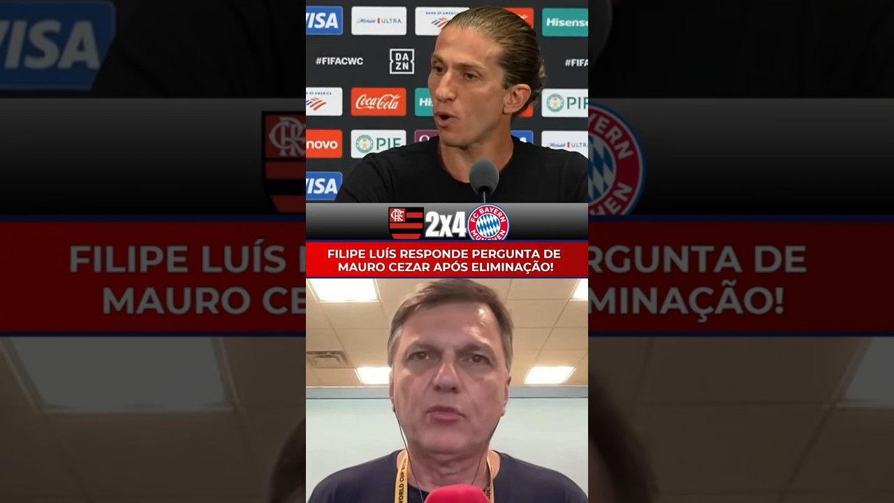 Filipe Lu&iacute;s RESPONDE pergunta de Mauro Cezar ap&oacute;s ELIMINA&Ccedil;&Atilde;O do Flamengo pro Bayern no Mundial!