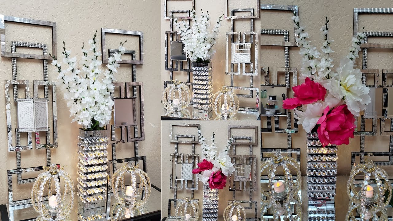 DIY Glam Wayfair Inspired Dupe| Dollar Tree DIY Glam Mirrored Home Decor