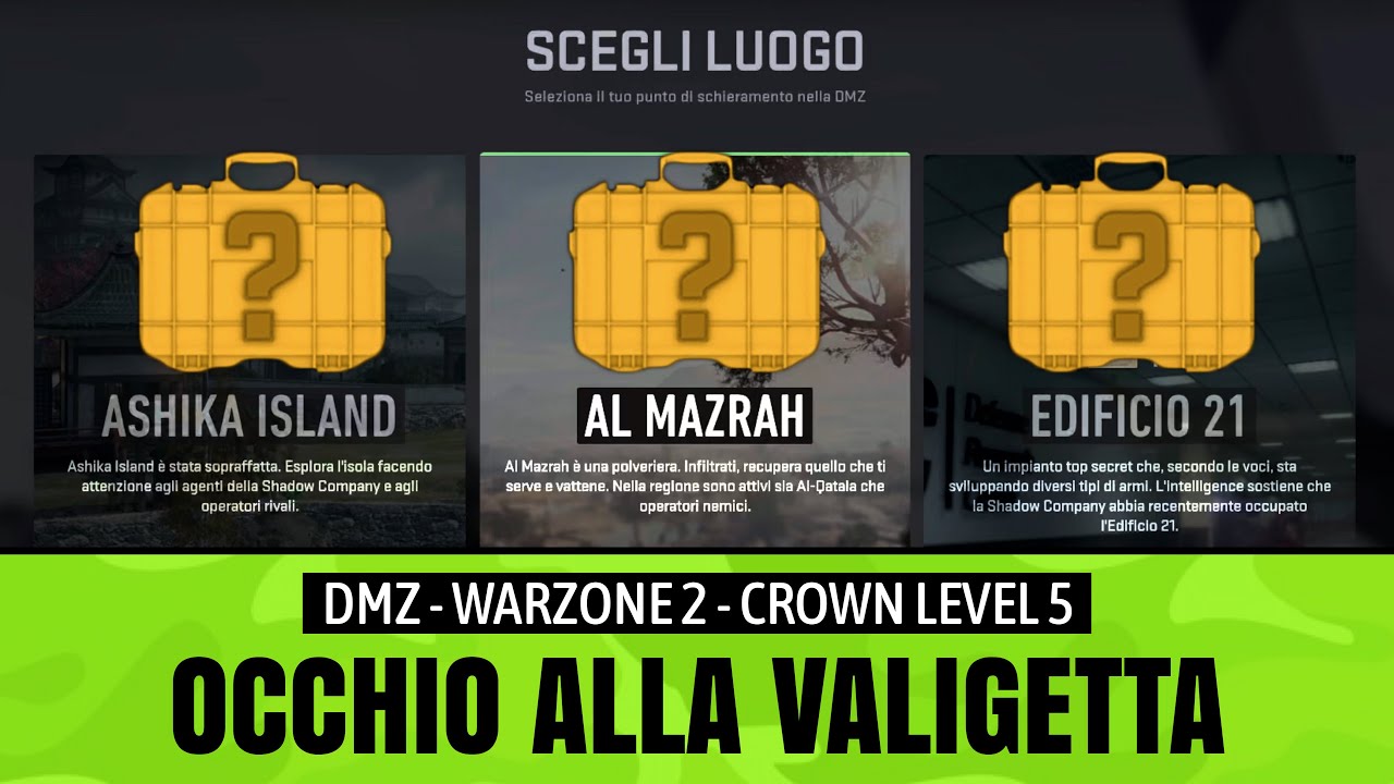 Occhio alla Valigetta | DMZ  | Crown level 5 | VALIGETTA | Al Mazrah | Ashika | Edificio 21
