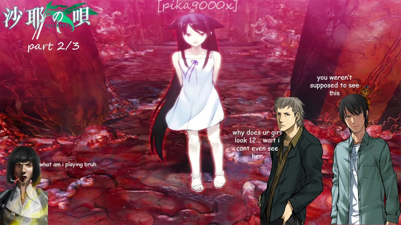 three illiterate IDIOTS go insane playing the most disturbing visual novel?! (Song of Saya Part 2)