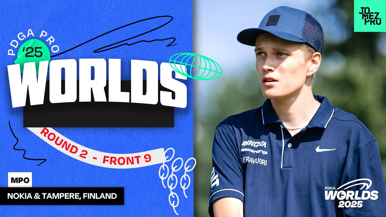 2025 PDGA Pro Worlds | MPO R2F9 | Tipton, Hammes, Joutsen, Tuominen | Jomez Disc Golf