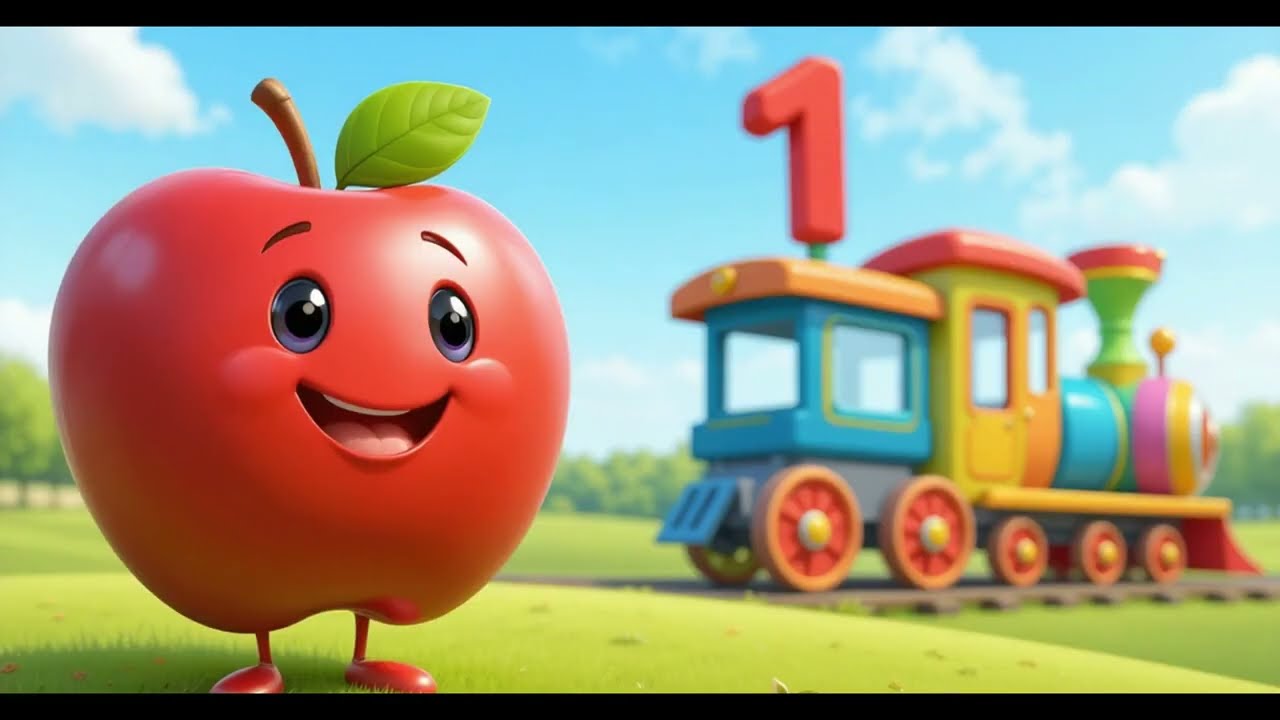 🌈 Rainbow Counting Train Song | Learn Colors and Numbers for Kids | Nursery Rhymes for Children 🚂🎶