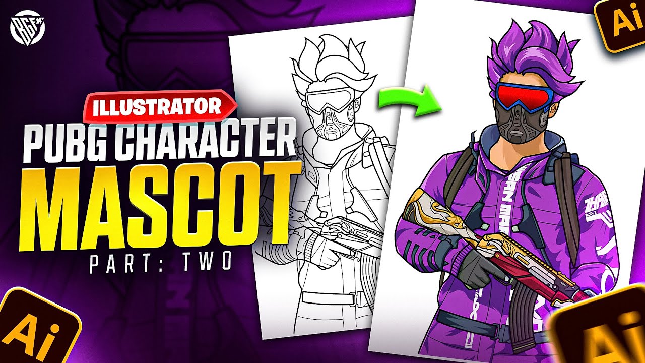 PUBG Character Mascot | Adobe Illustrator CC Tutorial | Urdu/Hindi | Part 2 | BOSS GFX