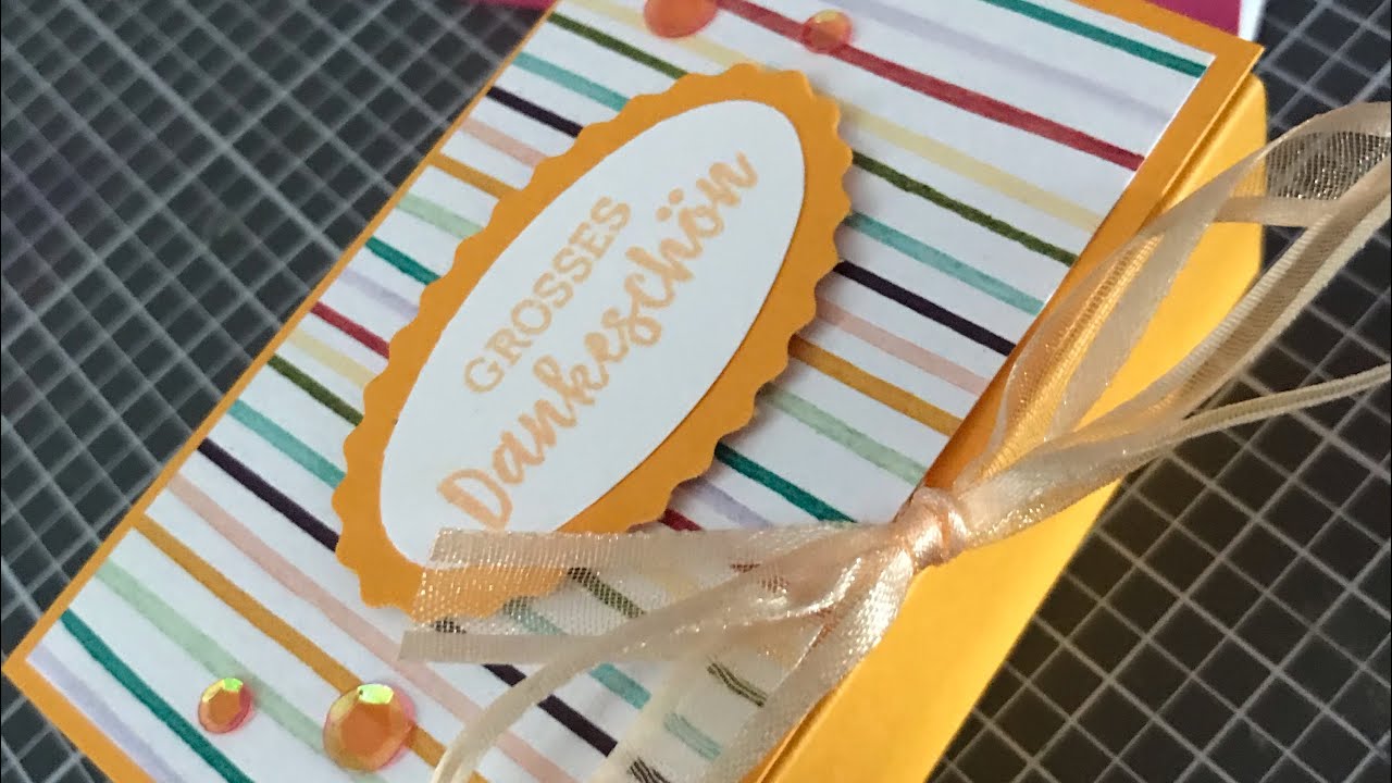 Box mit Klappdeckel f&uuml;r kleine Botschaft - Dankesch&ouml;n basteln - StampinUp!