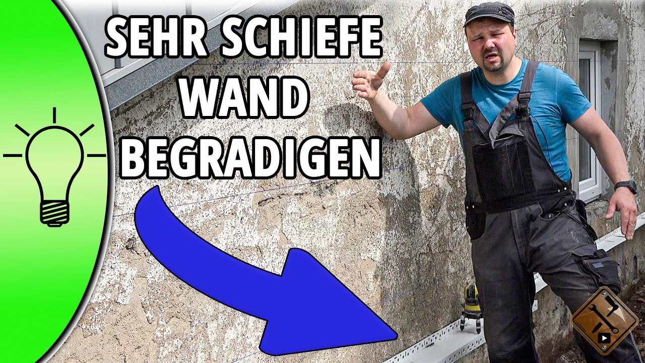WDVS Untergrund vorbereiten: Schiefe Wände begradigen & Sockelschiene setzen