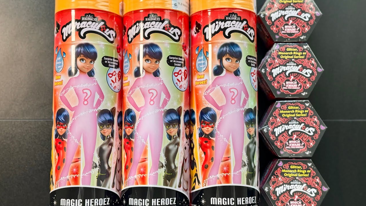Miraculous Ladybug Magic Heroez Water Reveal Marinette ASMR Transformation Surprise Unboxing Dolls!