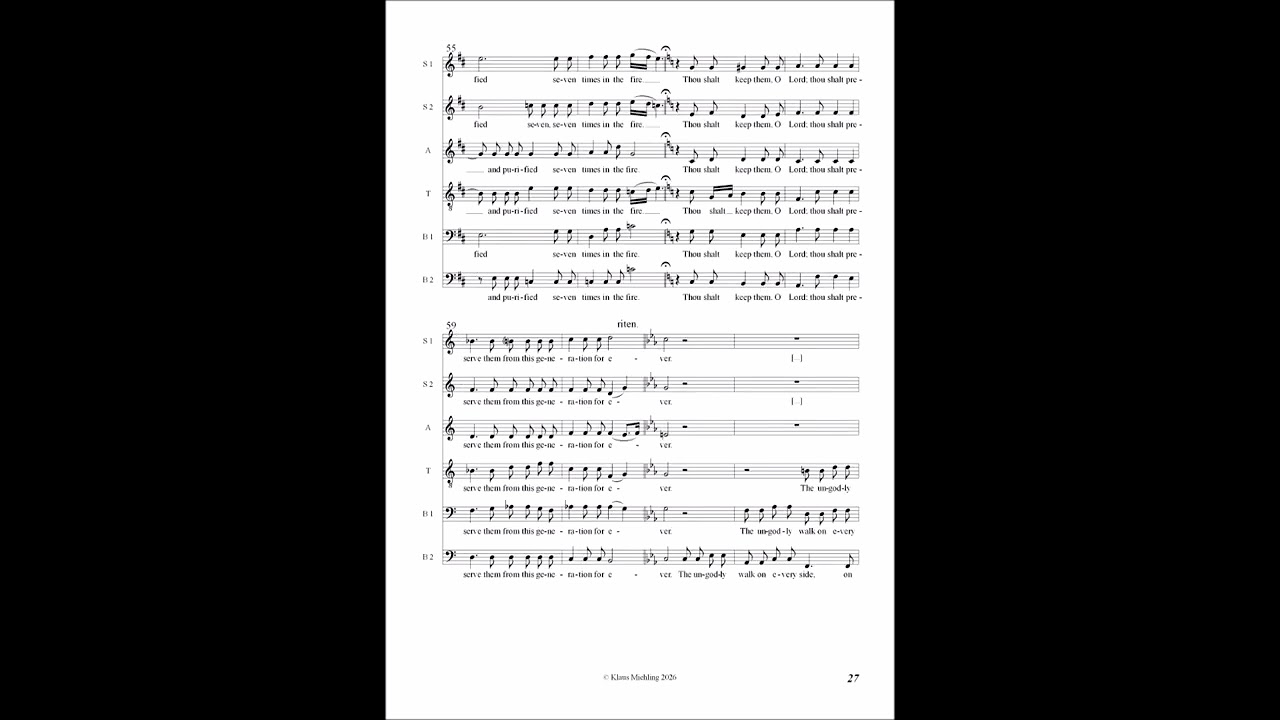 Klaus Miehling: Psalm 12 (Help me, Lord), op. 363/2
