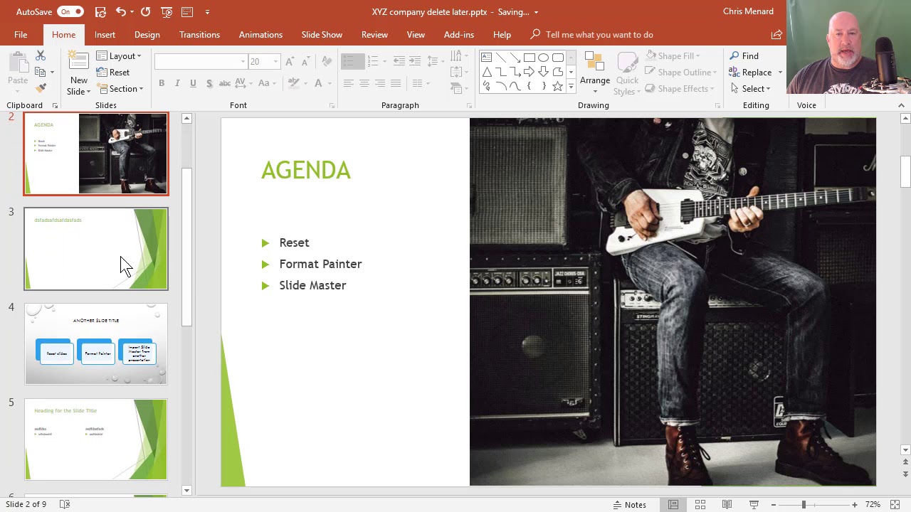 Исправление исключений в мастере слайдов в PowerPoint и сброс макетов Криса Менарда