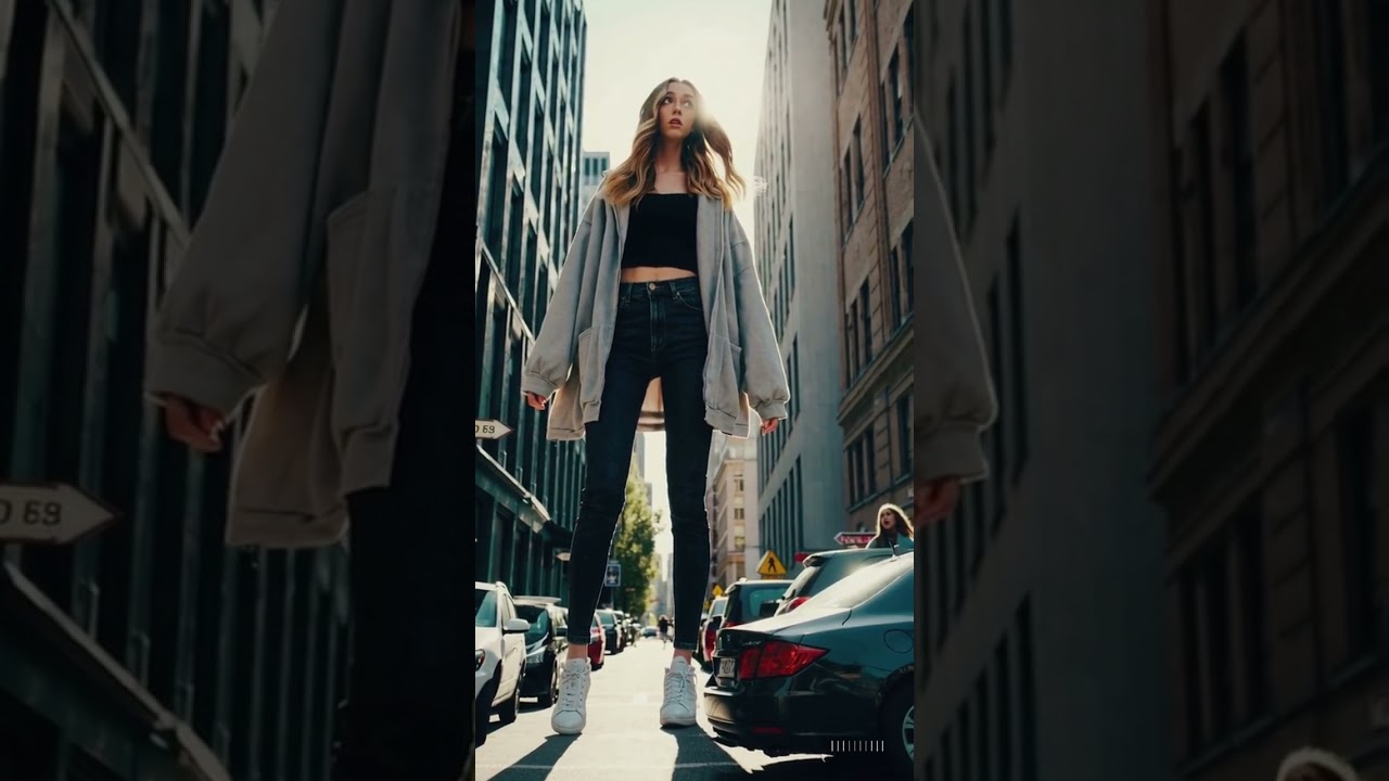 giantess teenage girl In city 5 (Sora)