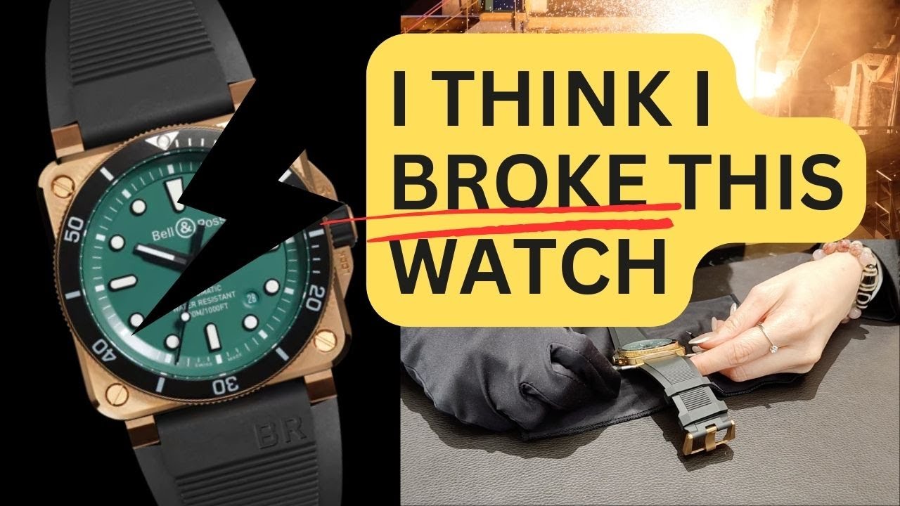 *IT'S BROKEN*  Bell & Ross BR03-92 Diver Black & Green Bronze