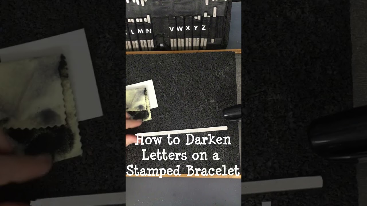 How to Darken Letters Using Sharpie on a Hand Stamped Bracelet