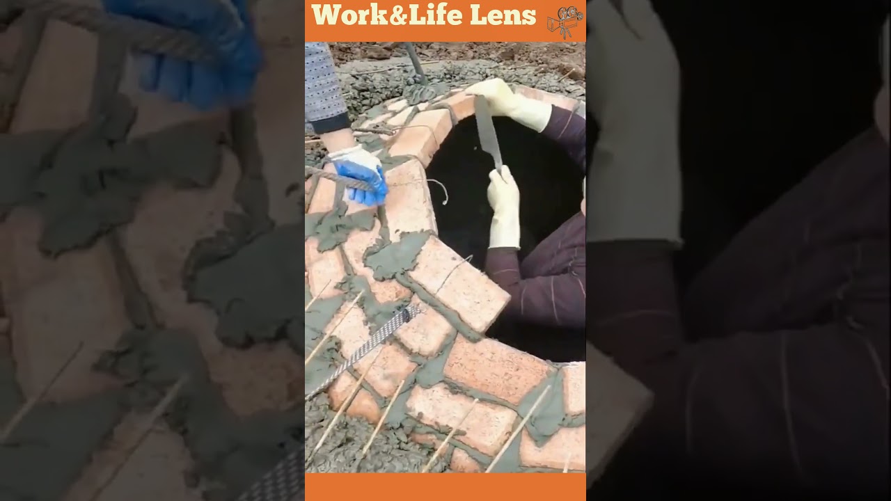 Construction of a clay brick dome #construction