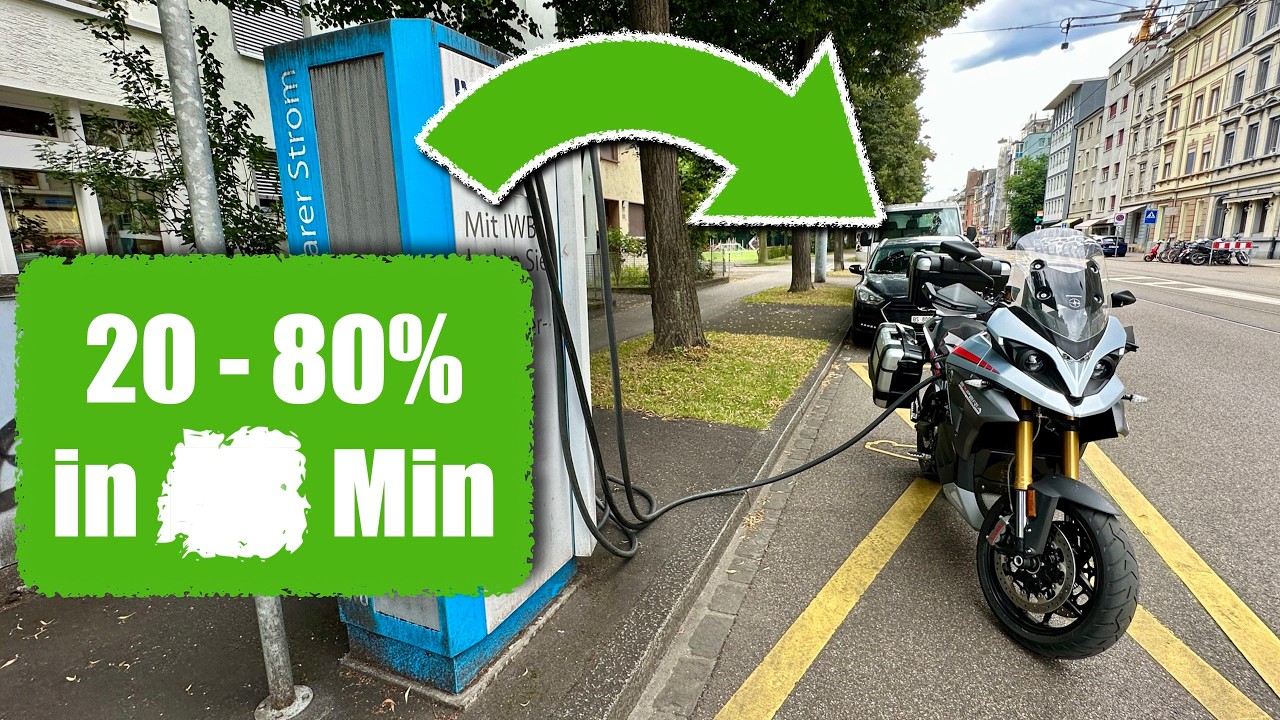 Mit der Energica Experia am Schnelllader