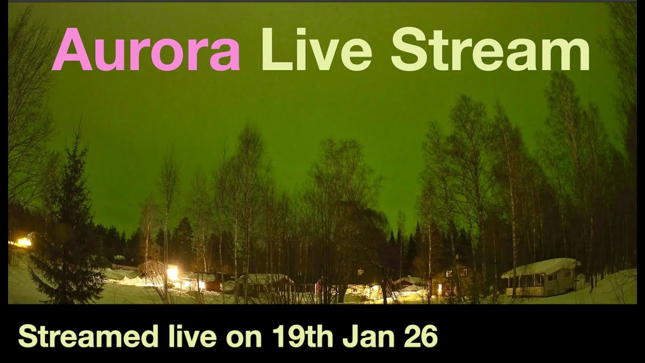 Live 4K Aurora from central Sweden