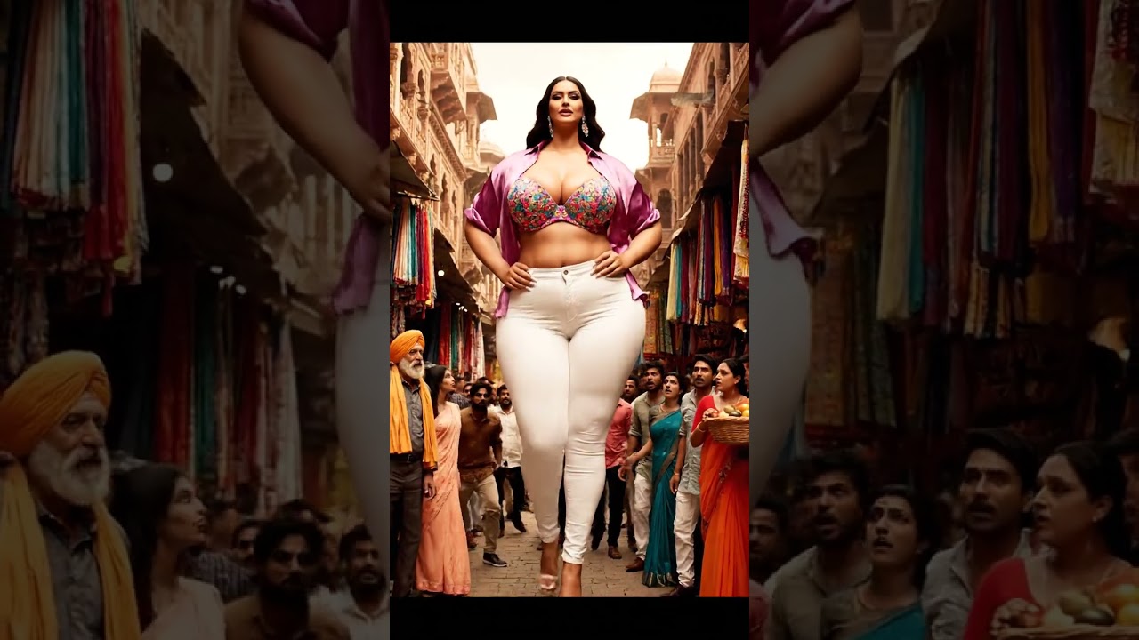 "Plus Size Dubai Princess Walking in Indian Village | People Shocked 😱 | Dubai Lifestyle Vlog 2025"