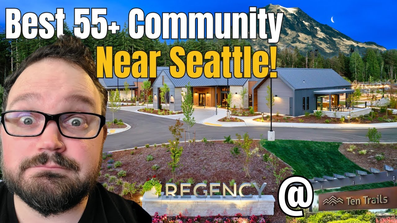 Regency 55+ Community in  Black Diamond Washington Vlog Tour | Ten Trails New Construction