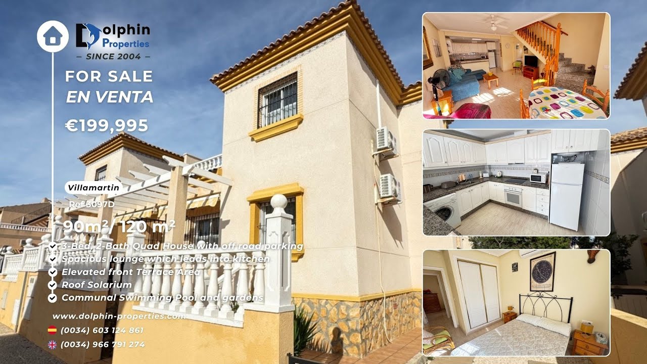 3 Bed / 2 Bath Quad in Villamartin 3097D