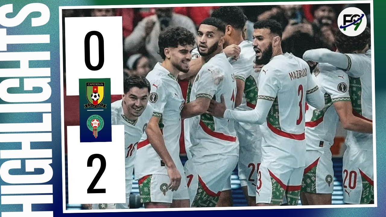✅ MARRUECOS DE VISITA VENCE 2-0 A CAMER&Uacute;N POR COPA &Aacute;FRICA - CUARTOS DE FINAL 🏆