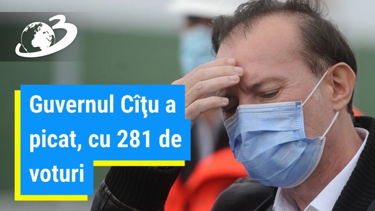 Guvernul Cîţu a picat. Moţiunea de cenzură a trecut cu 281 de voturi