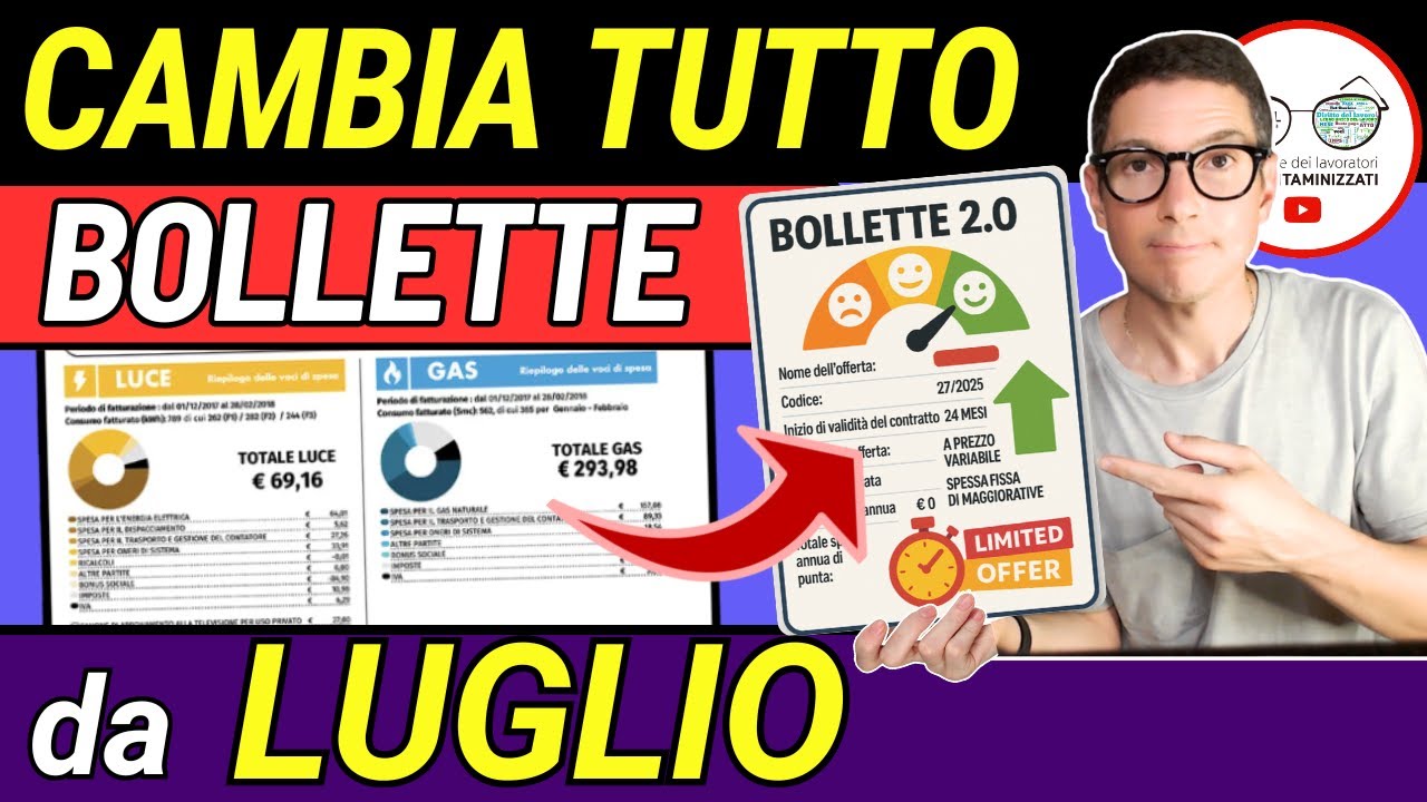 Da Luglio CAMBIA TUTTO per Bollette Luce e Gas! arriva SCONTRINO ENERGIA e BOX OFFERTA + BONUS 200&euro;