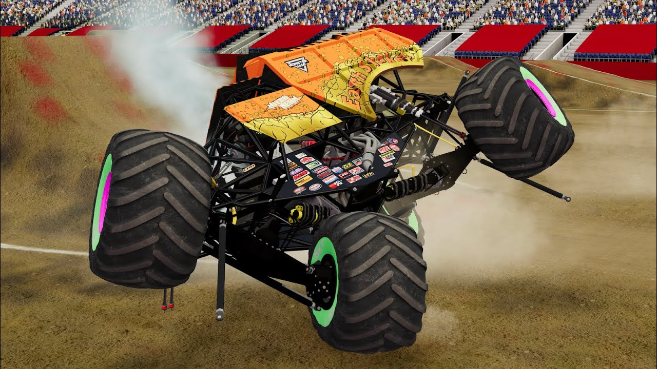 Monster Jam Crashes And Saves #6 - BeamNG Drive
