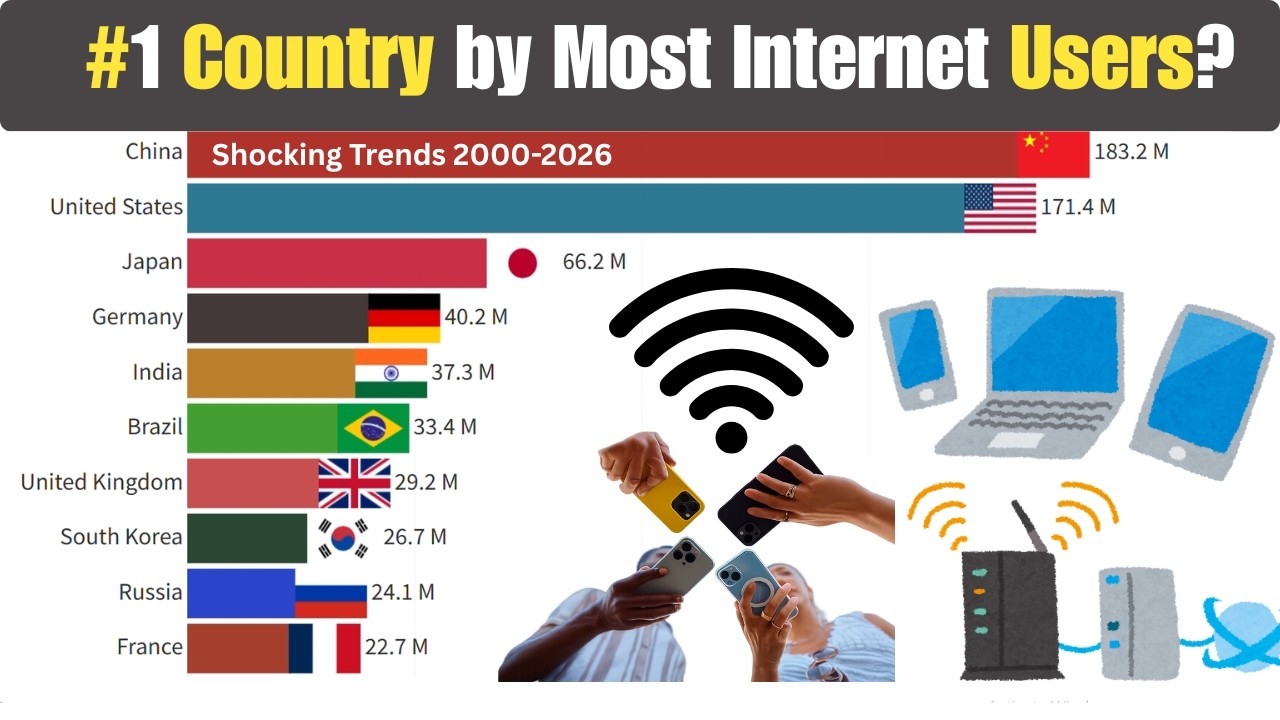 Which Country Has the Most Internet Users? (2000&ndash;2026)