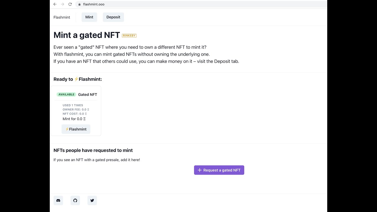 Minting an NFT without being on the allowlist with flashmint ooo