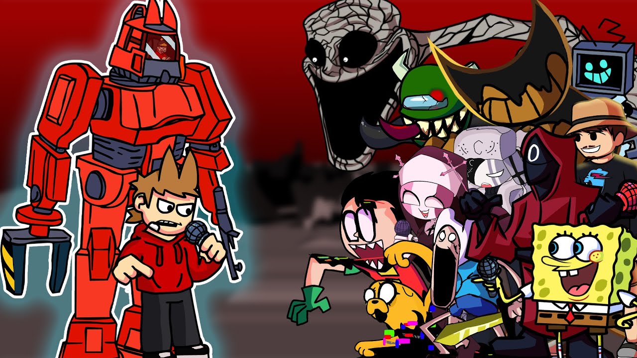 FNF The End (Vs Tord Red Fury) But Different Characters Sing It🎵 Everyone Sings(New Character)