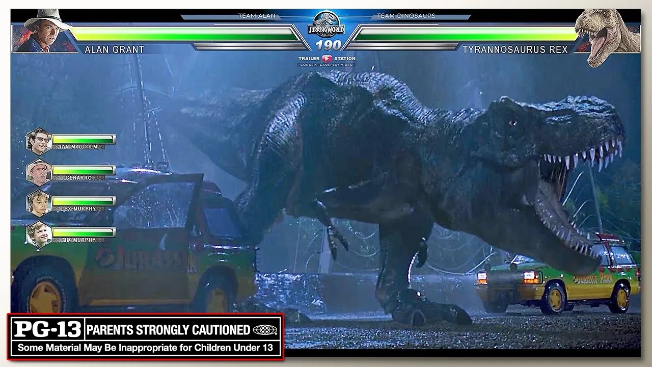 T-Rex Attack with Healthbars