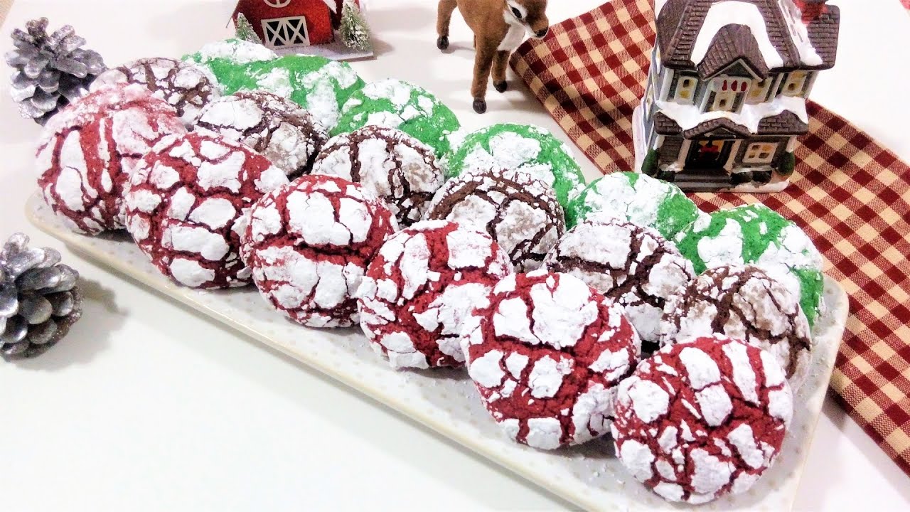 3 Flavors Fudgy and Chewy Chocolate, Red Velvet, Pandan Crinkle