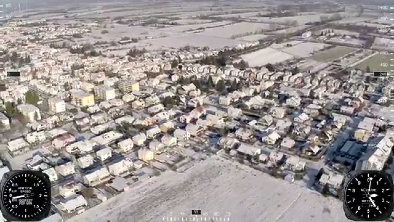 Haßloch im Winterkleid von oben