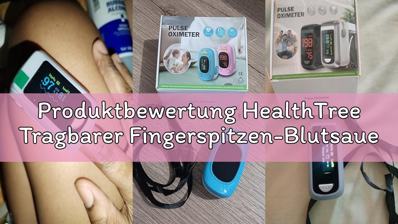 Produktbewertung HealthTree Tragbarer Fingerspitzen-Blutsauerstoffsättigungsmonitor, mit OLED-Bildsc