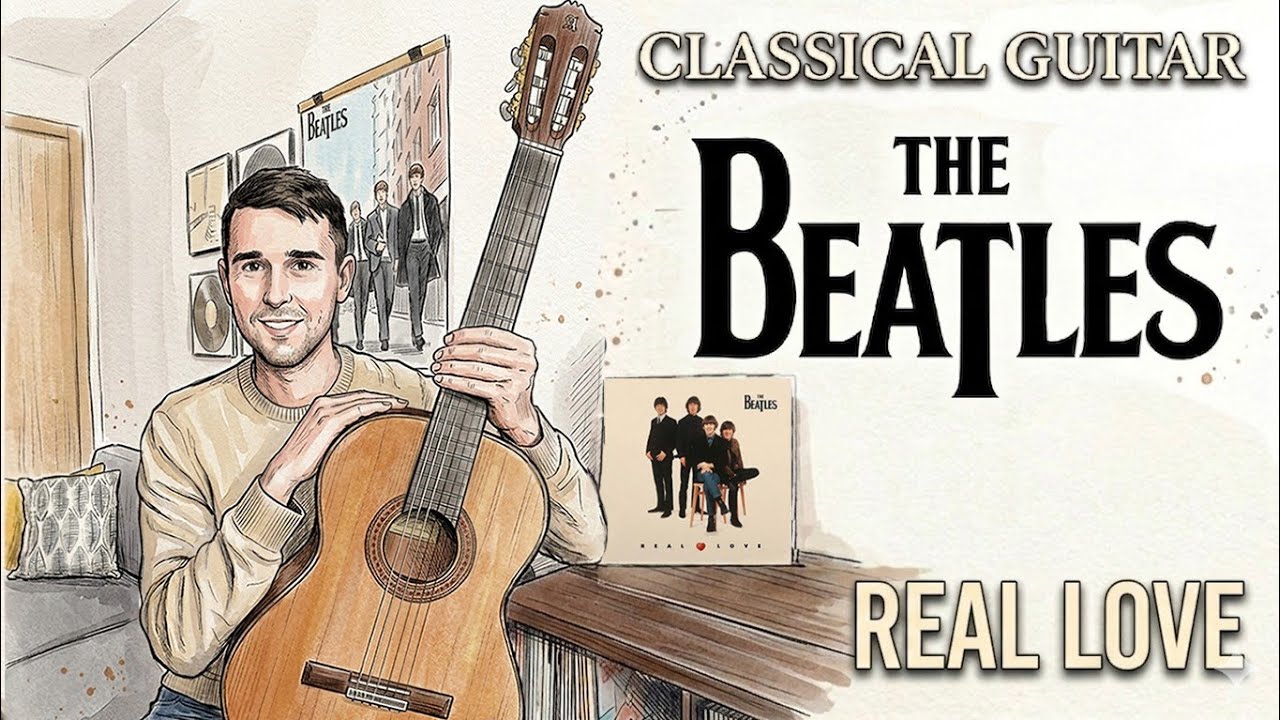 REAL LOVE  (The Beatles) On Classical Guitar
