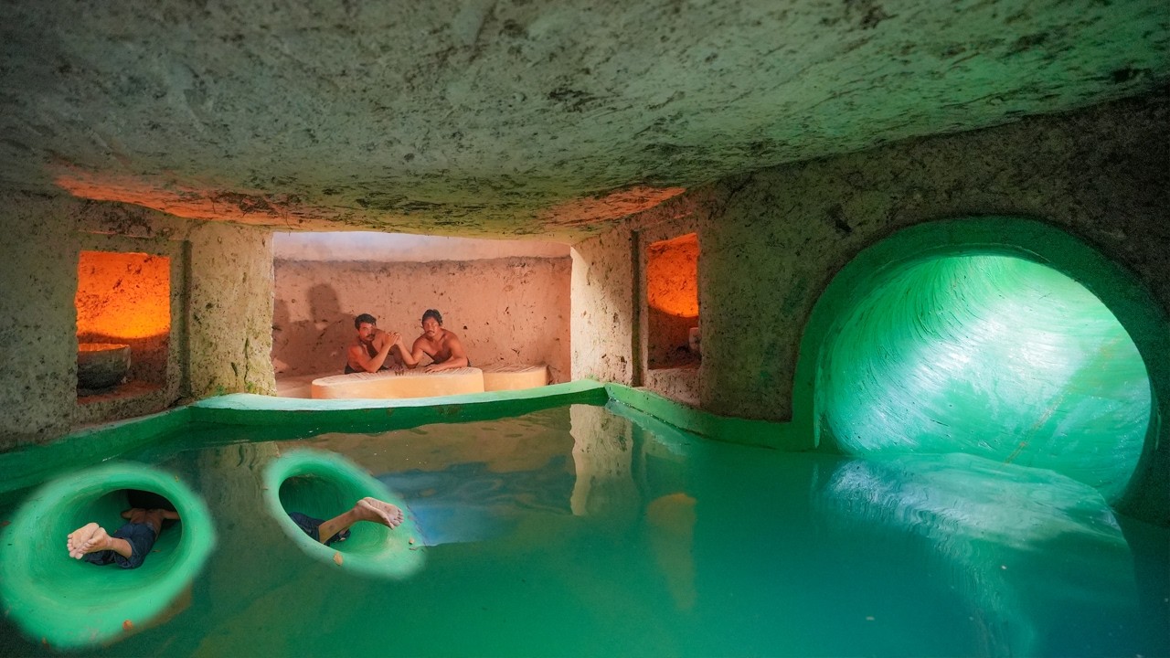 I Spent 279DAy Build A Secret Hidden Underground Swimming Pools