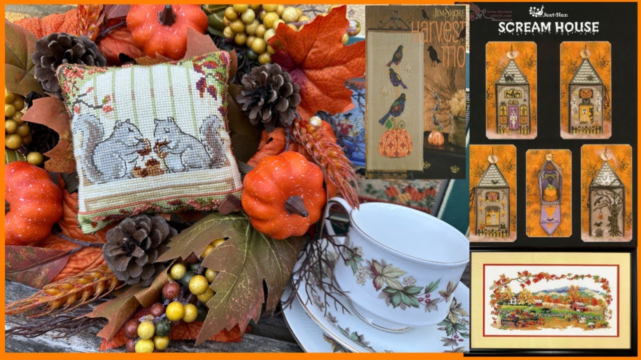 Mill Hill Nutty Squirrels, Just Nan Scream House & Bucilla Autumn on the Farm