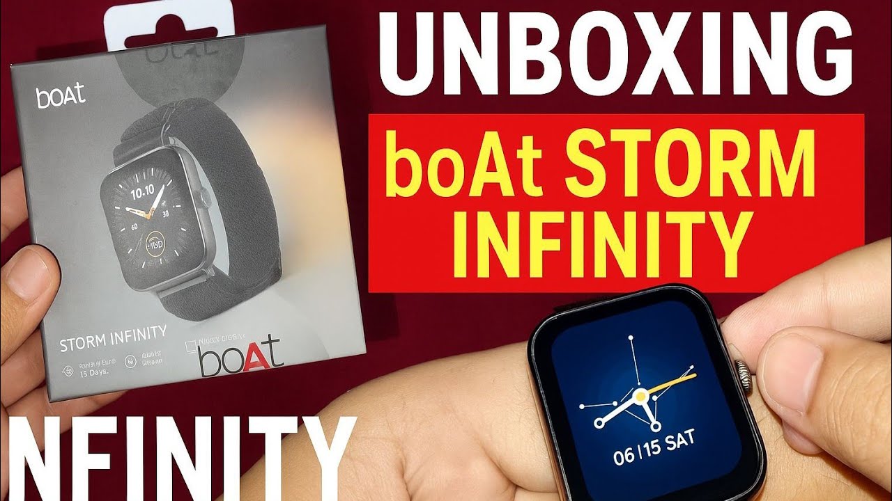 🔥 boAt Storm Infinity Unboxing ⚡ | 15 Days Battery ⌚ | BT Calling + SOS Alert | Best Smartwatch 1499