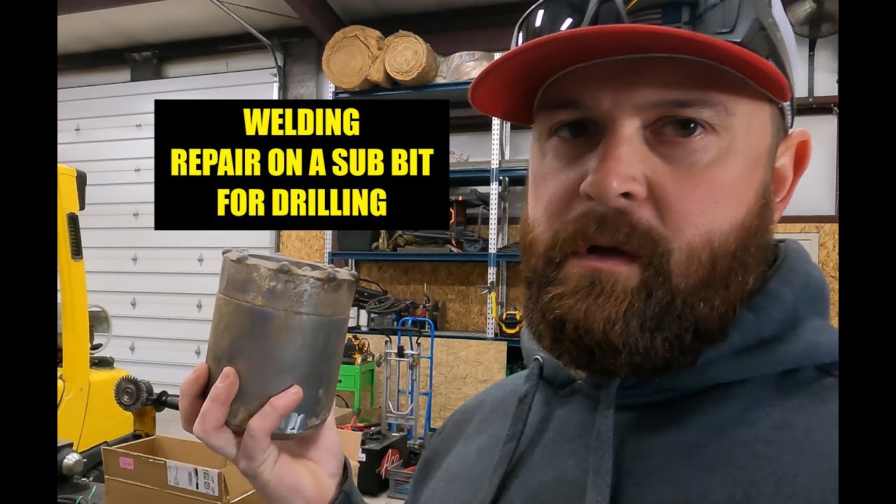 Welding repair on sub bit for drilling