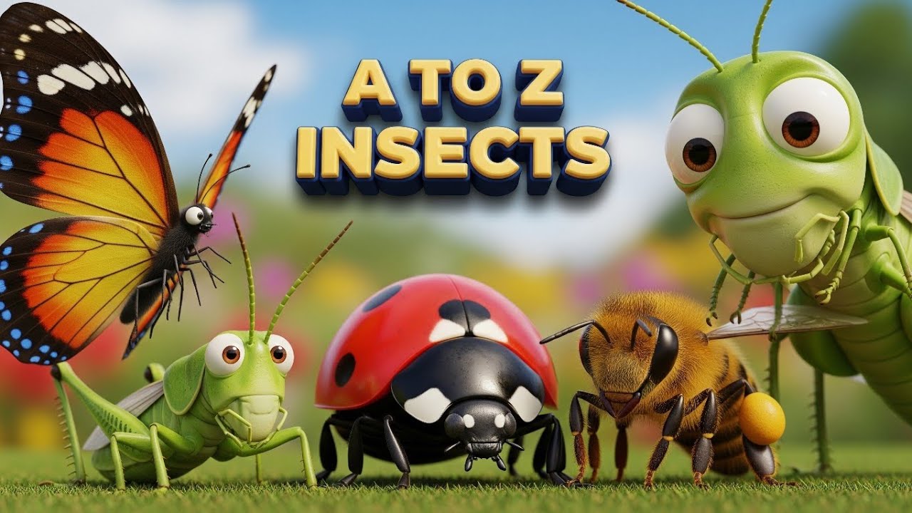 A to Z Insects Names for Kids | Alphabet Learning  #AToZInsects #InsectNames #Insects #alphabets