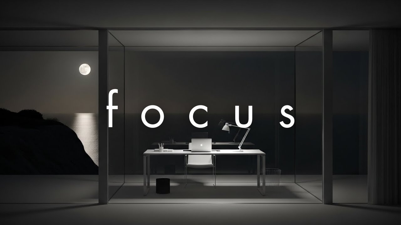 Hyperfocus Workspace • Minimal Moonlit Desk Mix for Deep Concentration