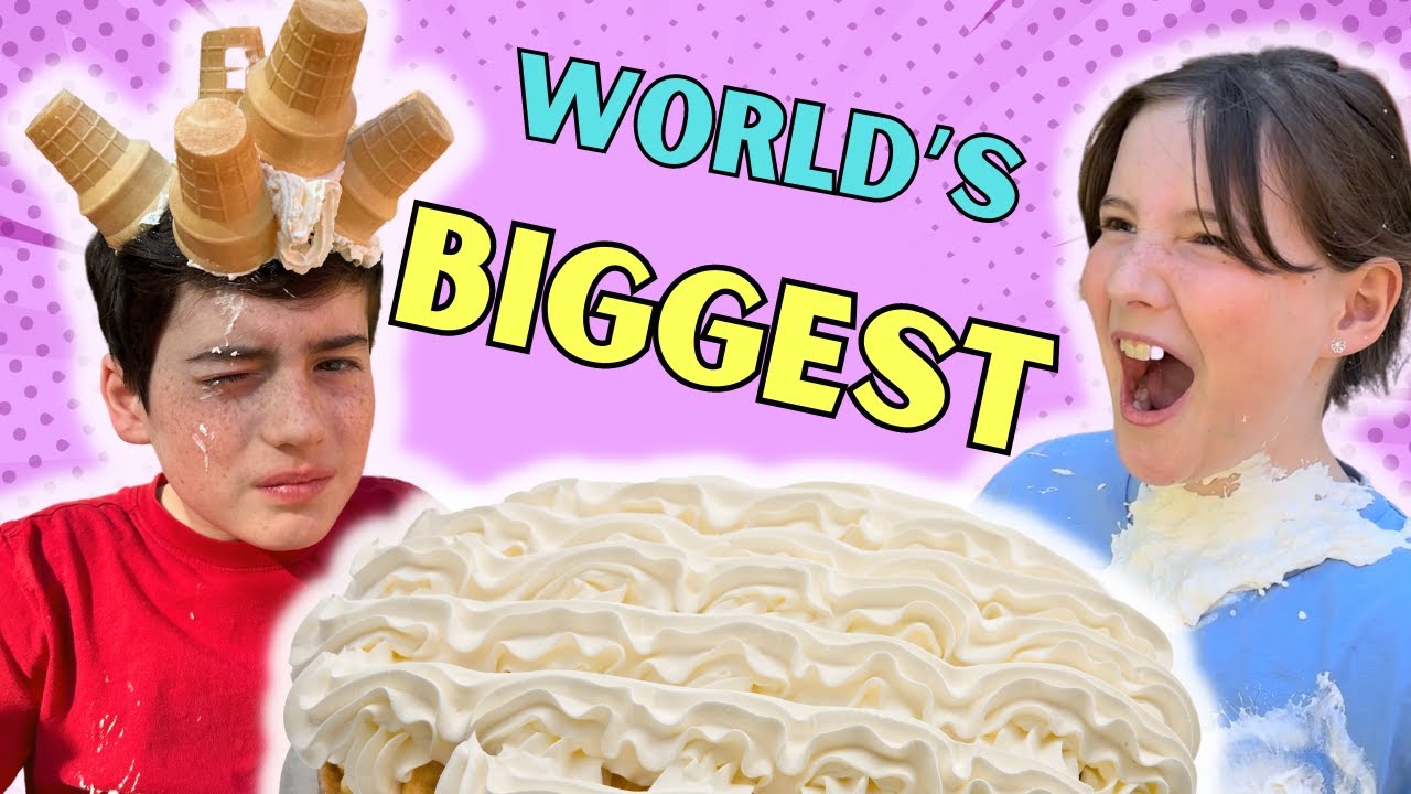 LOSERS PIE FACED BY WORLD'S BIGGEST CREAM PIE