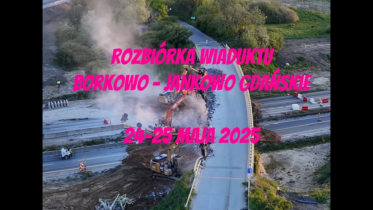 Borkowo - Jankowo gdańskie - Rozbiórka wiaduktu