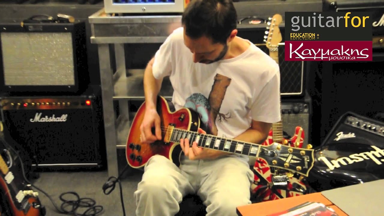 Gilbert jamming in Athens (Kagmakis music store)